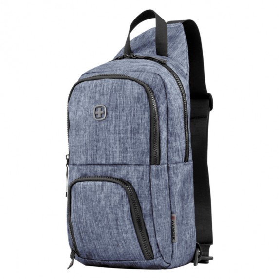 Рюкзак Wenger Urban Contemporary, с одним плечевым ремнем, синий, 19х12х33 см, 8 л