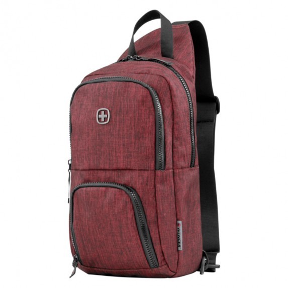 Рюкзак Wenger Urban Contemporary, с одним плечевым ремнем, бордовый, 19х12х33 см, 8 л