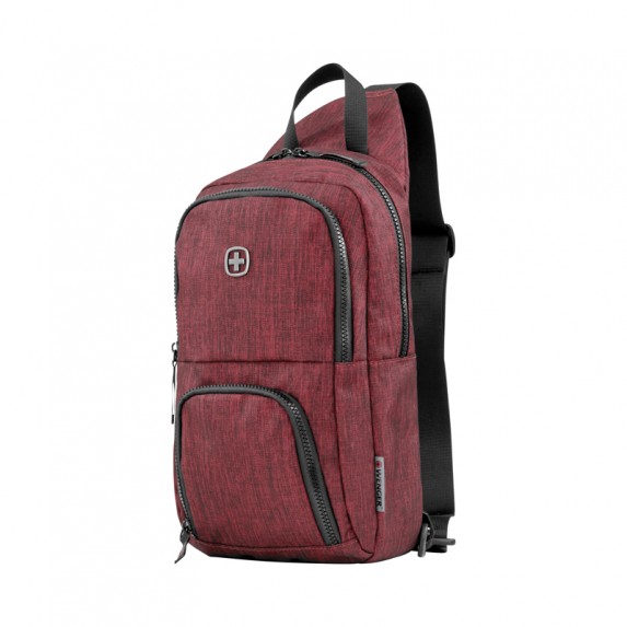 Рюкзак Wenger Urban Contemporary, с одним плечевым ремнем, бордовый, 19х12х33 см, 8 л