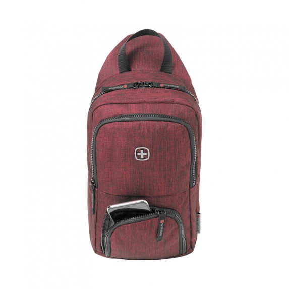 Рюкзак Wenger Urban Contemporary, с одним плечевым ремнем, бордовый, 19х12х33 см, 8 л