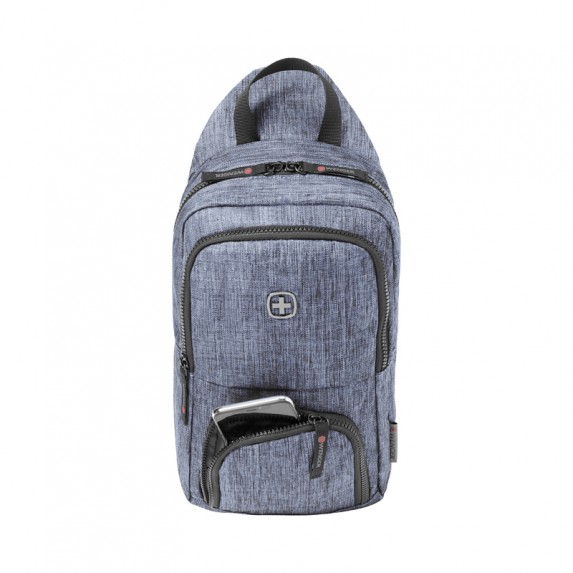 Рюкзак Wenger Urban Contemporary, с одним плечевым ремнем, синий, 19х12х33 см, 8 л