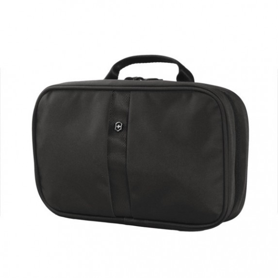 Несессер Victorinox Zip-Around Travel Kit, 3 отделения, черный, 28x8x18 см, 4 л