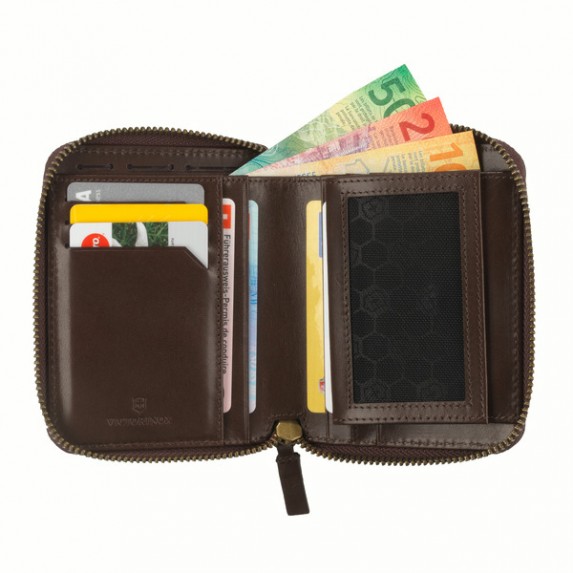 Кошелек Victorinox Altius Edge Weyl с защитой от сканирования RFID, кожа наппа, 12x2,2x10 см