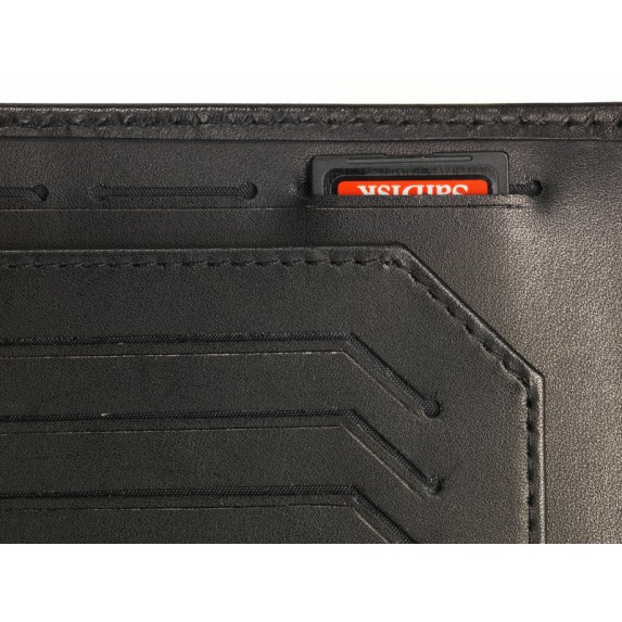 Обложка для паспорта Victorinox Altius Edge Leibnitz с защитой RFID, чёрная, кожа наппа, 11x2x15 см