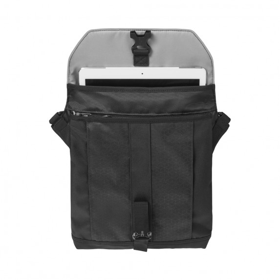 Сумка Victorinox Altmont Original Flapover Digital Bag, чёрная, 26x10x30 см, 7 л