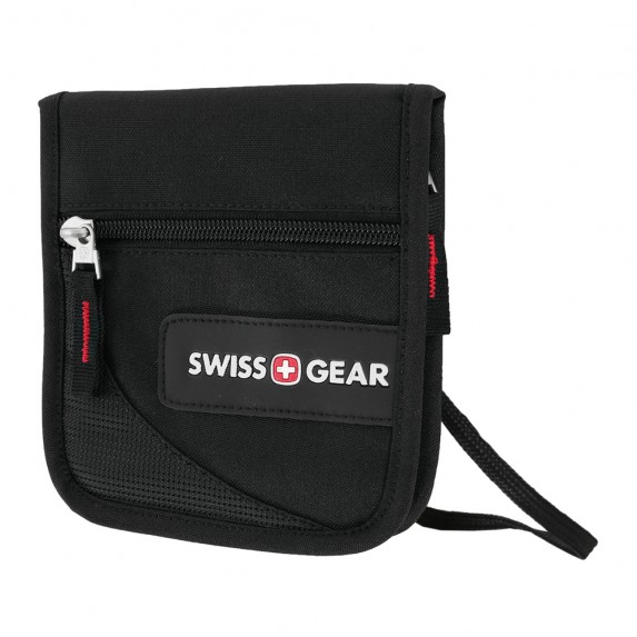 Кошелек на шею Swissgear, черный, 14х2х16 см