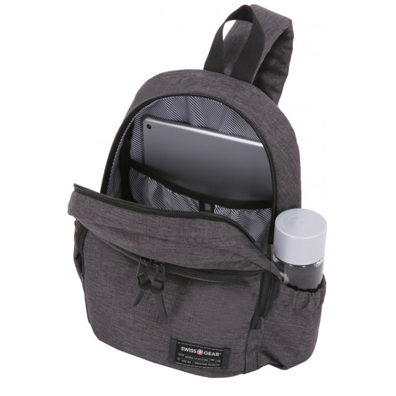 Рюкзак Swissgear 13'', с одним плечевым ремнем, cерый, 25х14х35 см, 12 л