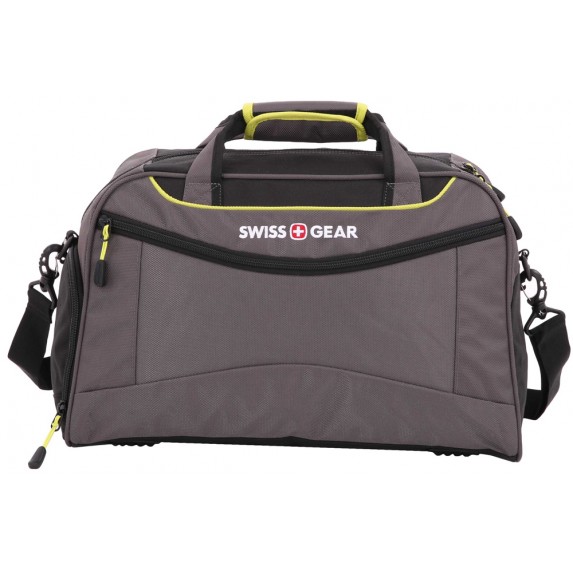 Сумка спортивная Swissgear, серый/салатовый, 48х24x30 см, 35 л
