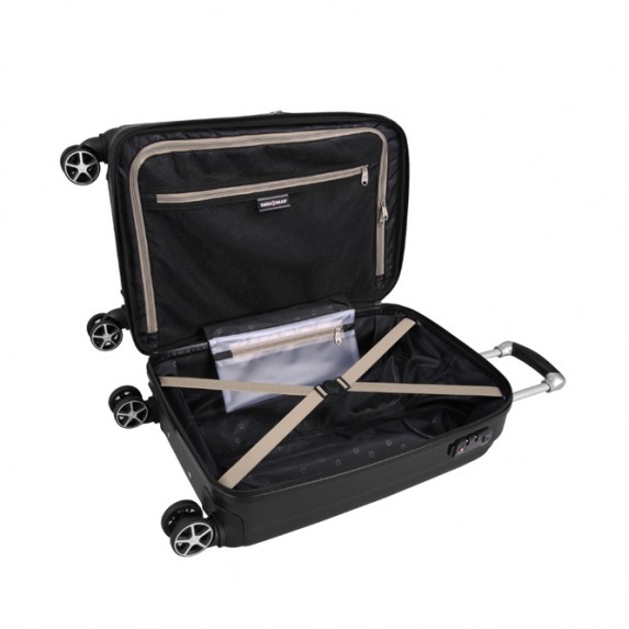 Чемодан Swissgear Tallac, черный, 35x25x55 см, 37 л