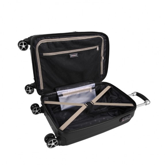 Чемодан Swissgear Tallac, черный, 46x28x68 см, 65 л