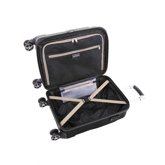 Чемодан Swissgear Adams, черный, 35x25x55 см, 37 л
