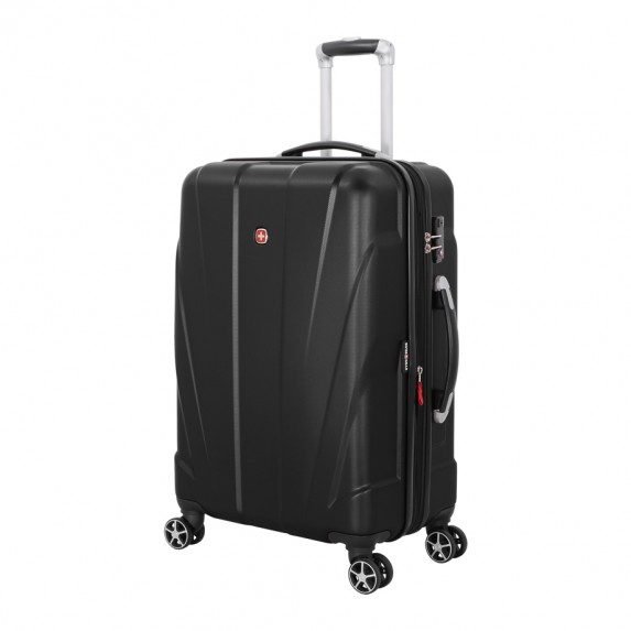Чемодан Swissgear Adams, черный, 46x27x67 см, 64 л