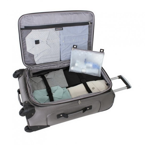 Чемодан Swissgear Sion, серый, 41x26x70 см, 56 л